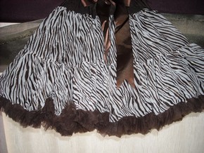 Chocolate and Cream Zebra Pettiskirt